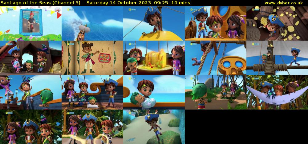 Santiago of the Seas (Channel 5) Saturday 14 October 2023 09:25 - 09:35