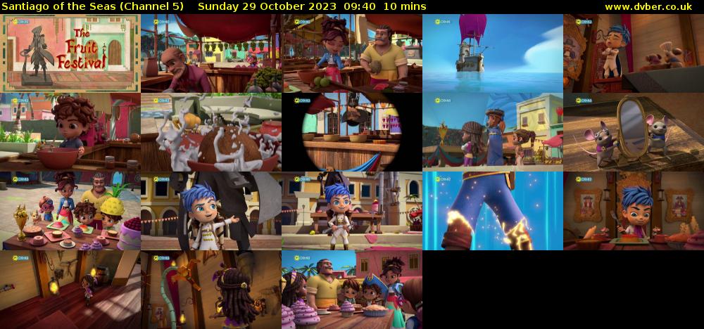 Santiago of the Seas (Channel 5) Sunday 29 October 2023 09:40 - 09:50