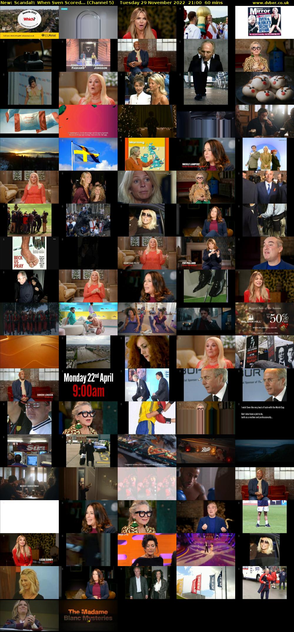 Scandal!: When Sven Scored... (Channel 5) Tuesday 29 November 2022 21:00 - 22:00