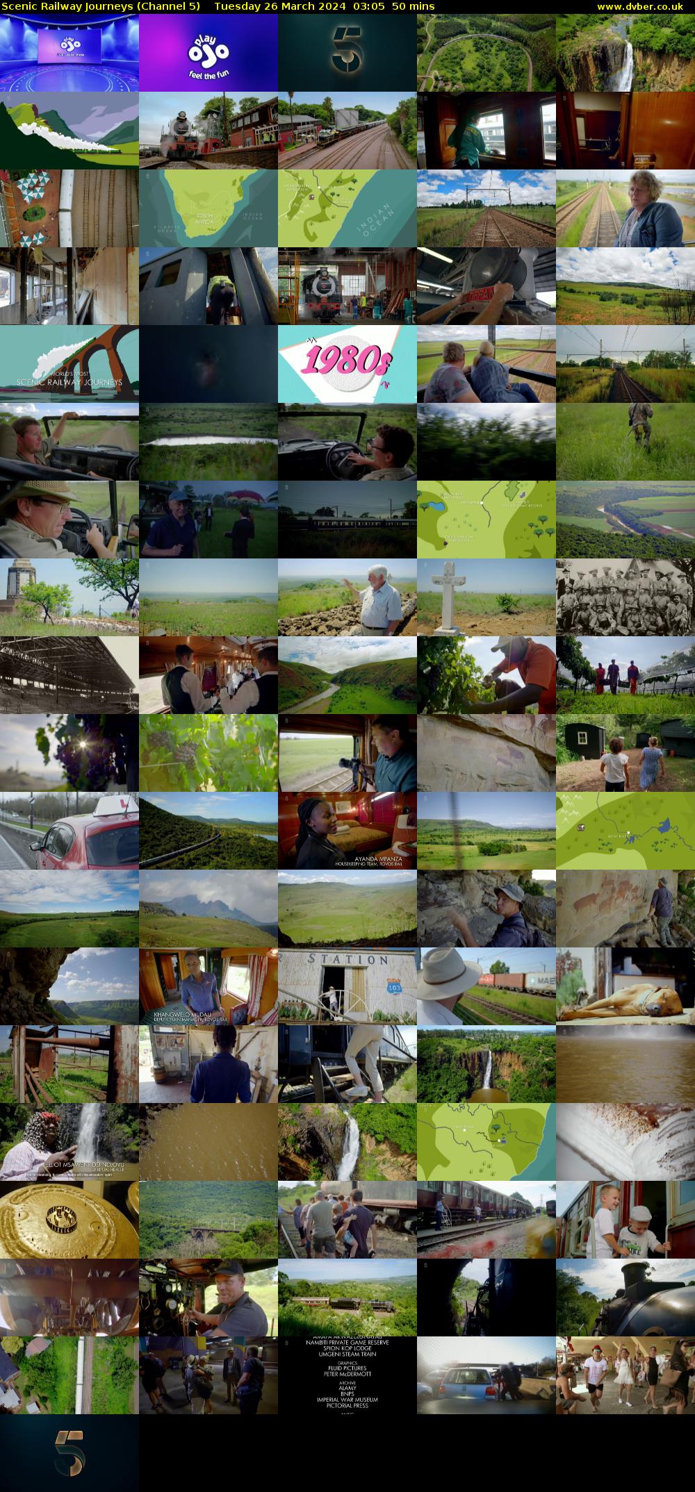 Scenic Railway Journeys (Channel 5) Tuesday 26 March 2024 03:05 - 03:55
