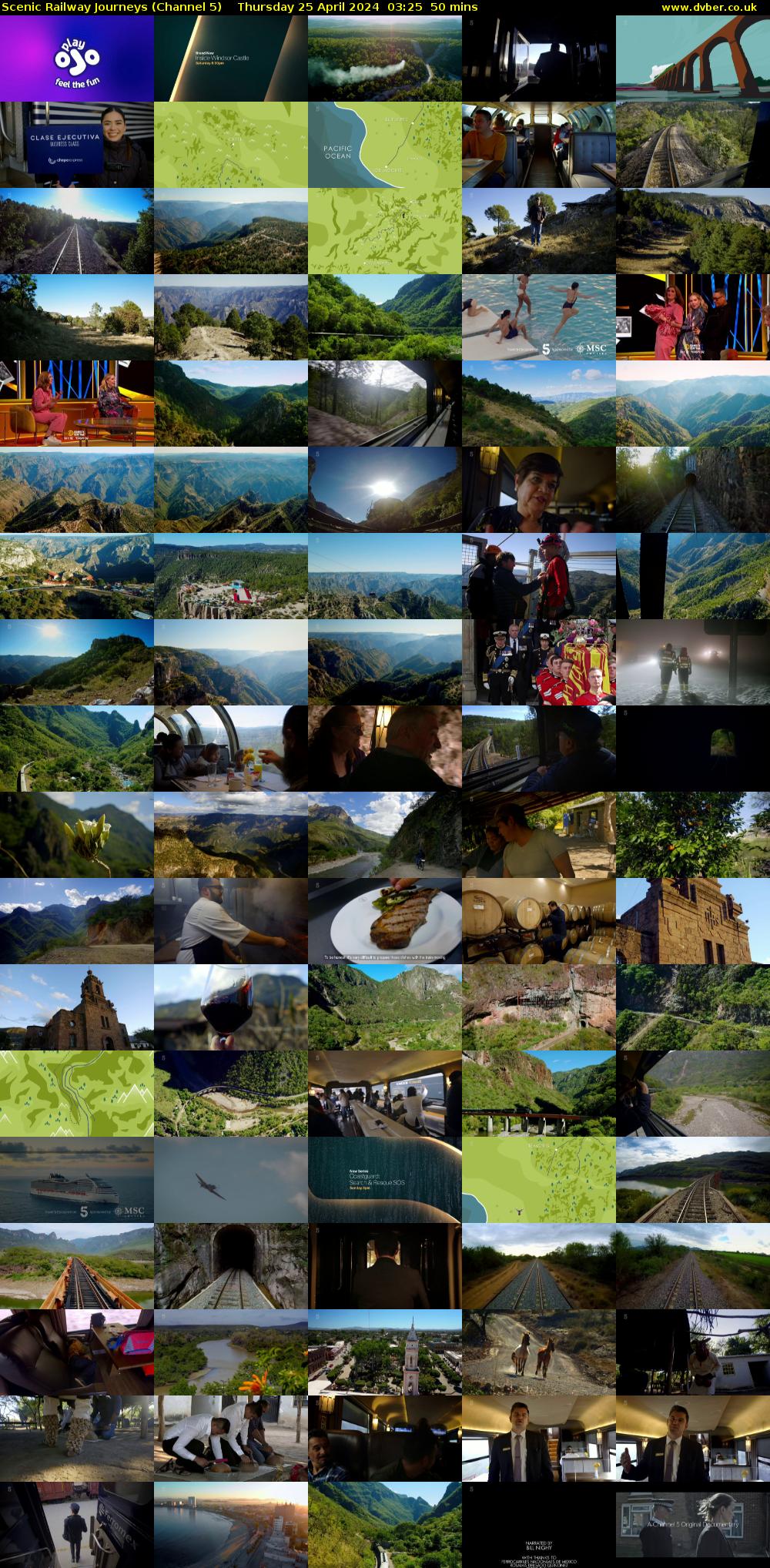 Scenic Railway Journeys (Channel 5) Thursday 25 April 2024 03:25 - 04:15