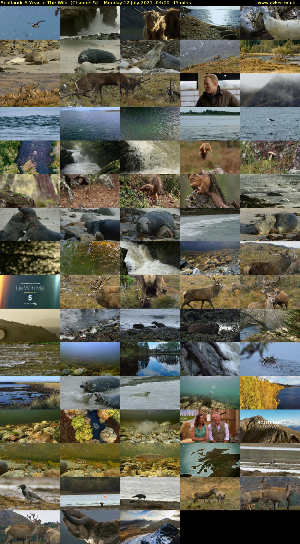 Scotland: A Year In The Wild  (Channel 5) Monday 12 July 2021 04:00 - 04:45