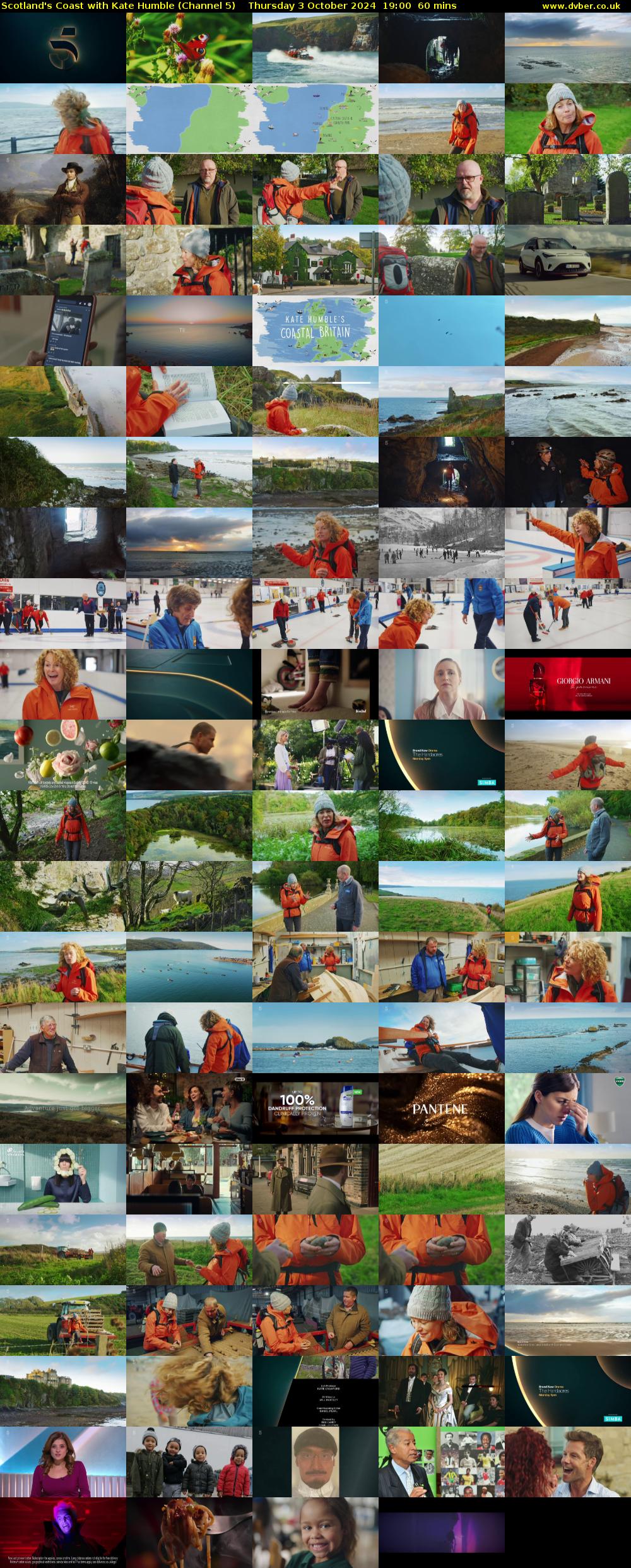 Scotland's Coast with Kate Humble (Channel 5) Thursday 3 October 2024 19:00 - 20:00
