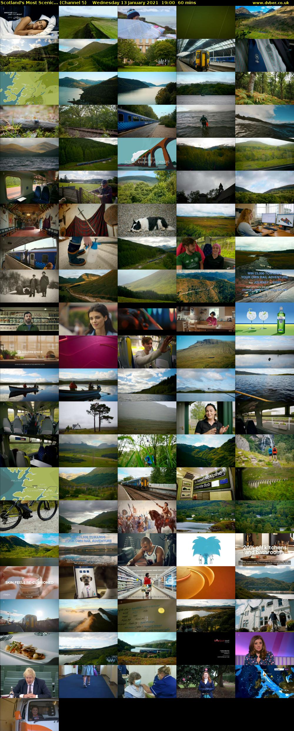 Scotland's Most Scenic... (Channel 5) Wednesday 13 January 2021 19:00 - 20:00