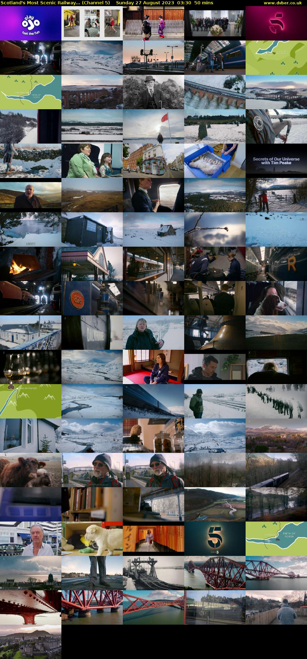 Scotland's Most Scenic Railway... (Channel 5) Sunday 27 August 2023 03:30 - 04:20