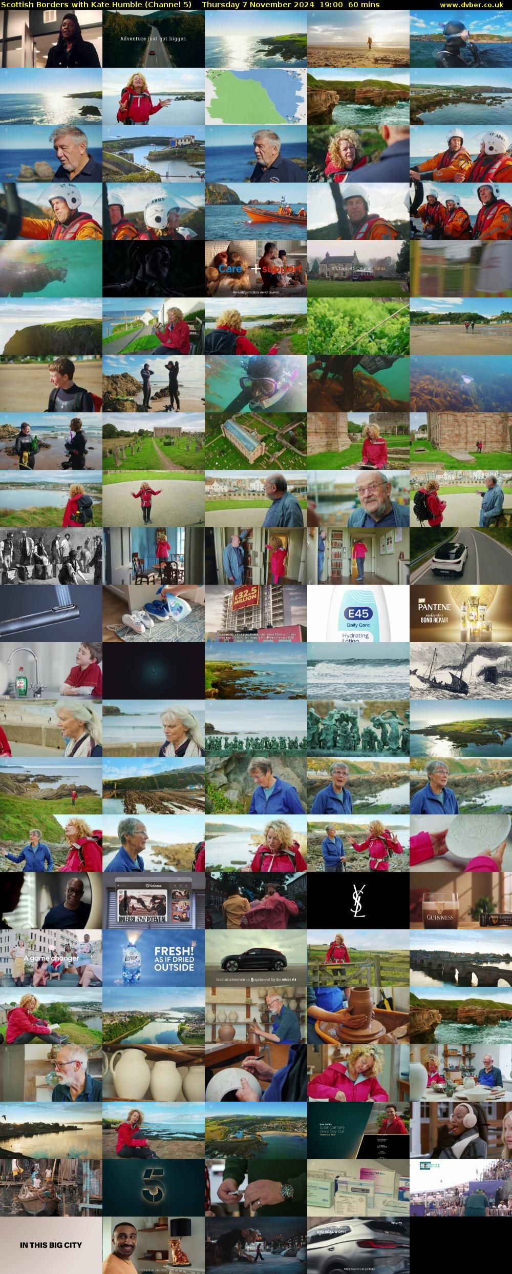 Scottish Borders with Kate Humble (Channel 5) Thursday 7 November 2024 19:00 - 20:00
