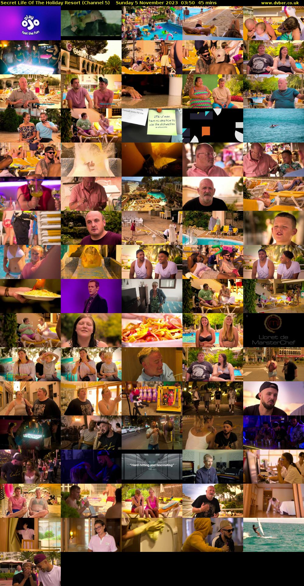 Secret Life Of The Holiday Resort (Channel 5) Sunday 5 November 2023 03:50 - 04:35