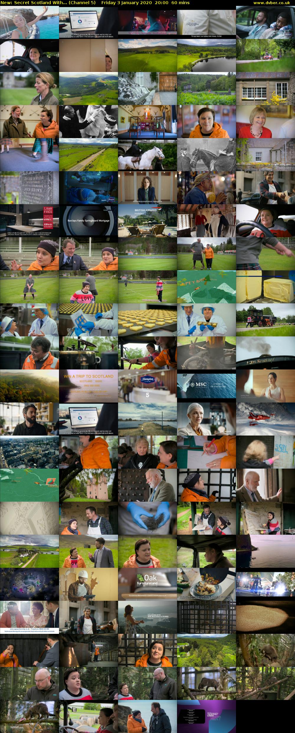 Secret Scotland With... (Channel 5) Friday 3 January 2020 20:00 - 21:00