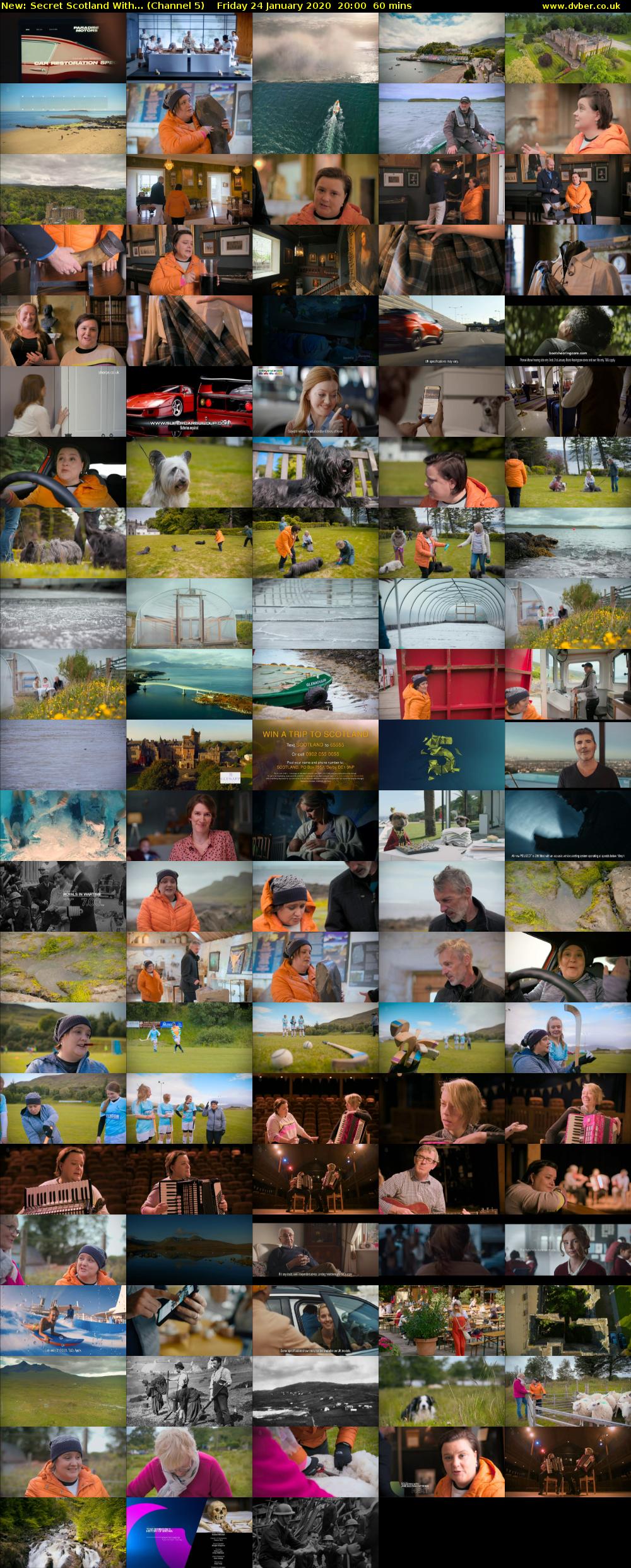 Secret Scotland With... (Channel 5) Friday 24 January 2020 20:00 - 21:00