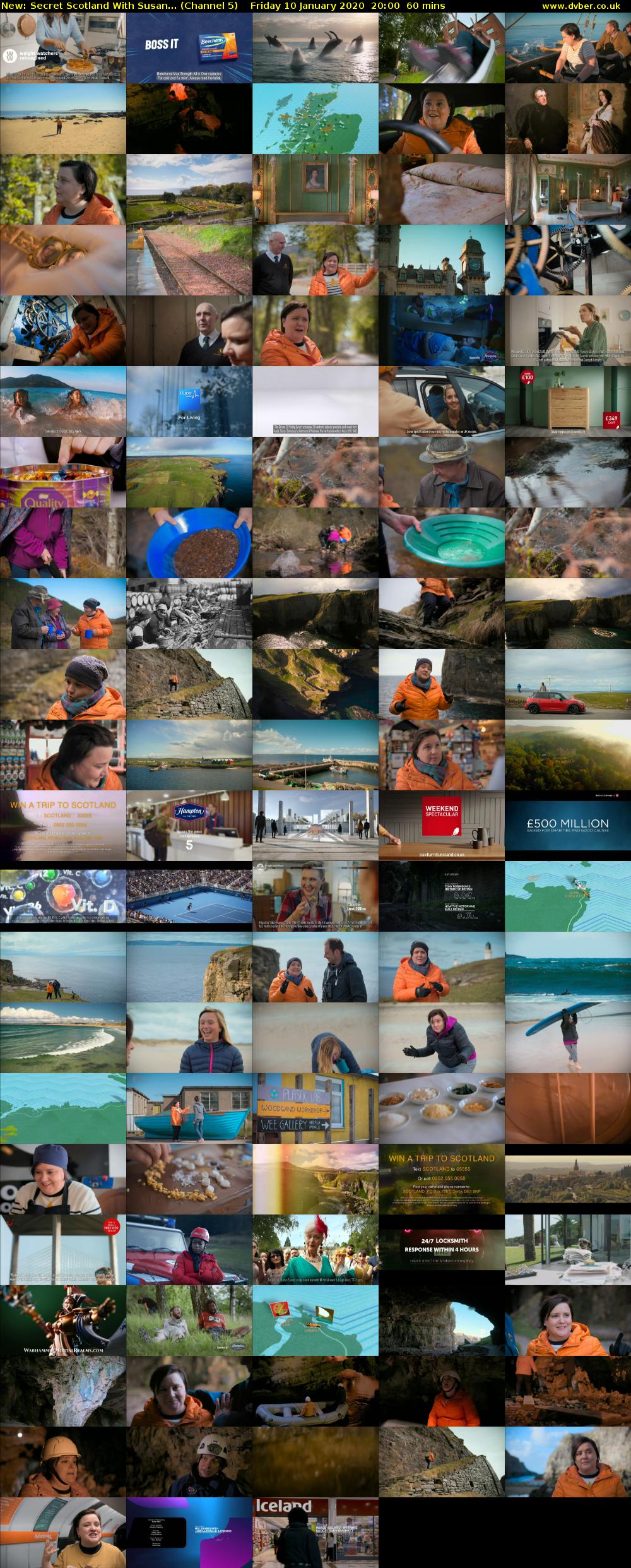 Secret Scotland With Susan... (Channel 5) Friday 10 January 2020 20:00 - 21:00