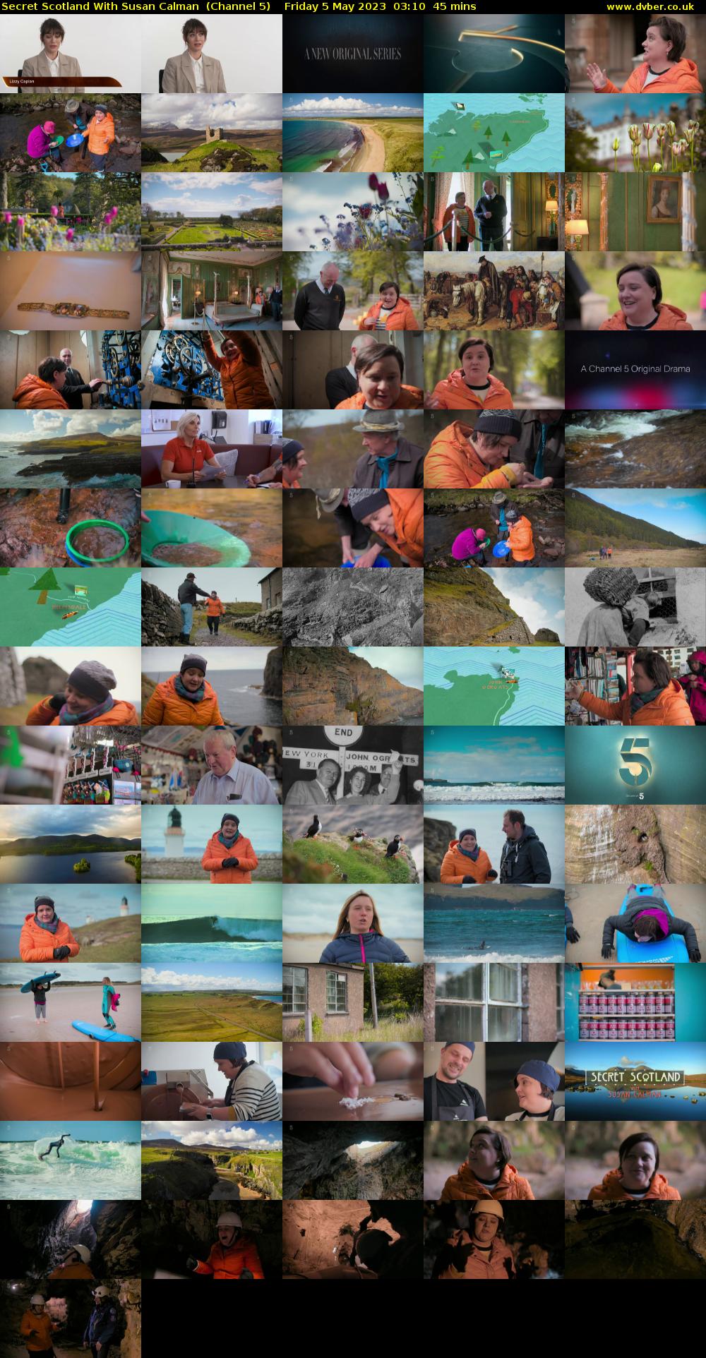 Secret Scotland With Susan Calman  (Channel 5) Friday 5 May 2023 03:10 - 03:55