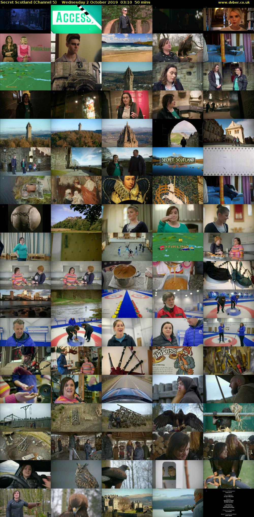 Secret Scotland (Channel 5) Wednesday 2 October 2019 03:10 - 04:00