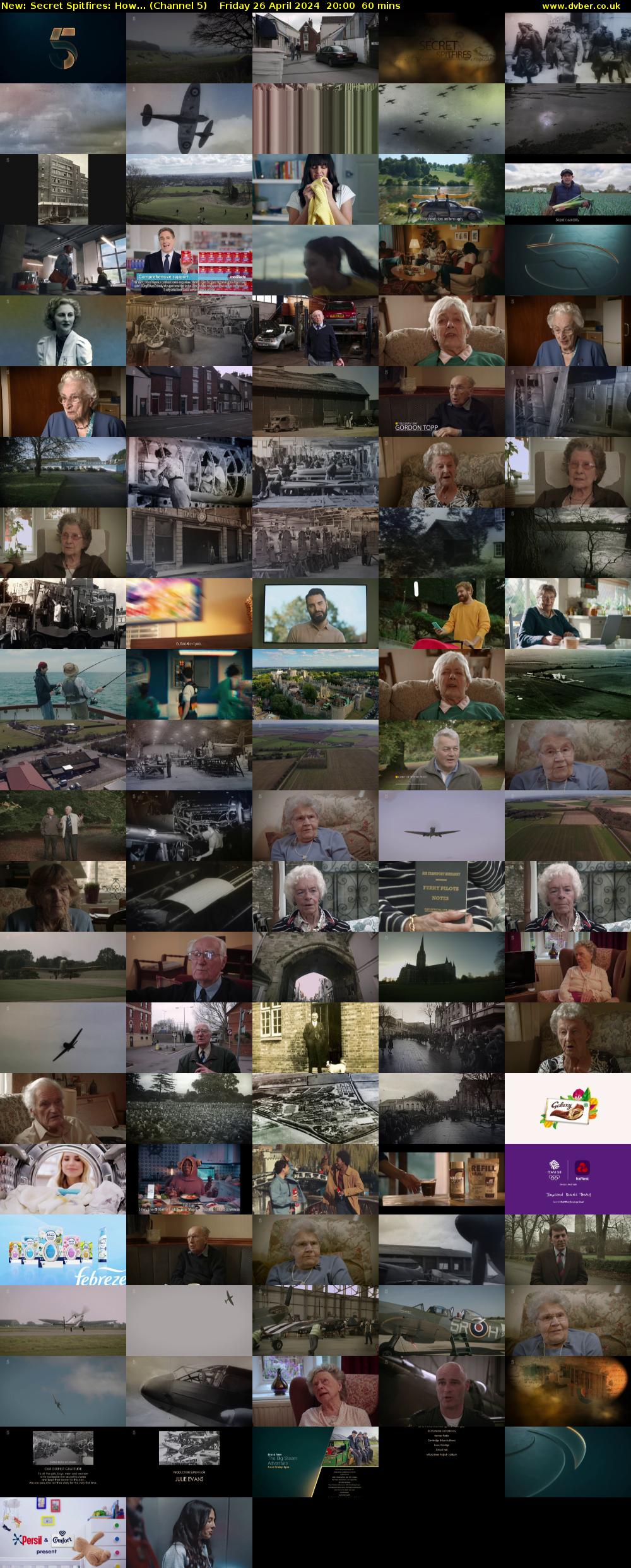 Secret Spitfires: How... (Channel 5) Friday 26 April 2024 20:00 - 21:00