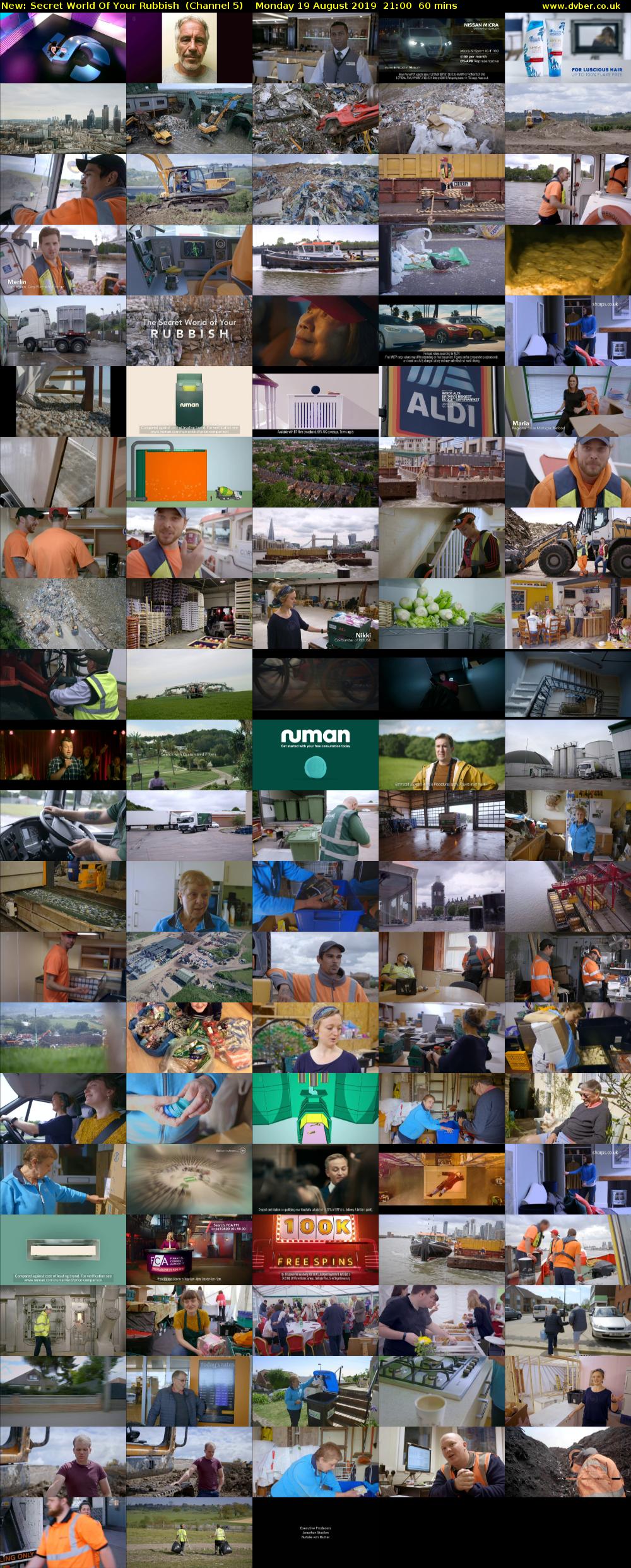 Secret World Of Your Rubbish (Channel 5) Monday 19 August 2019 21:00 - 22:00