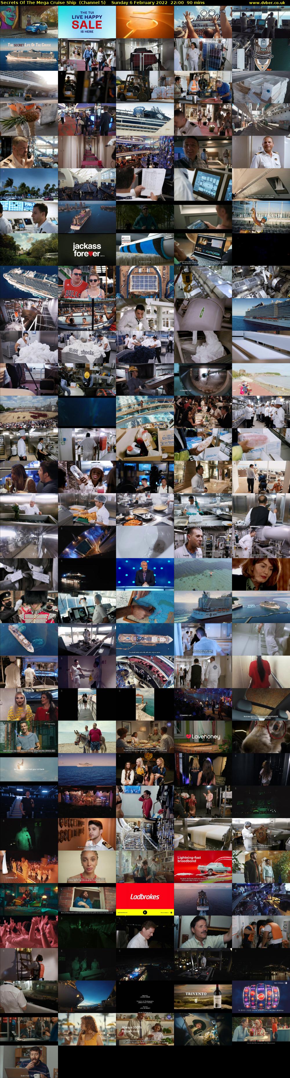 Secrets Of The Mega Cruise Ship  (Channel 5) Sunday 6 February 2022 22:00 - 23:30