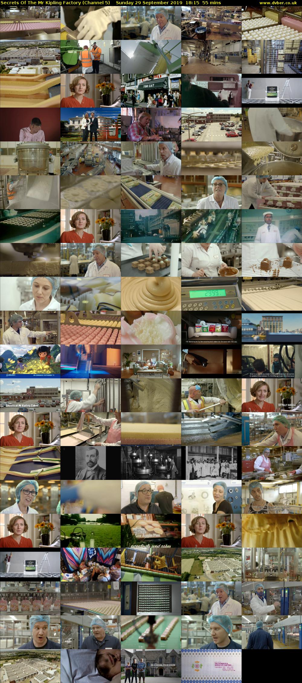 Secrets Of The Mr Kipling Factory (Channel 5) Sunday 29 September 2019 18:15 - 19:10