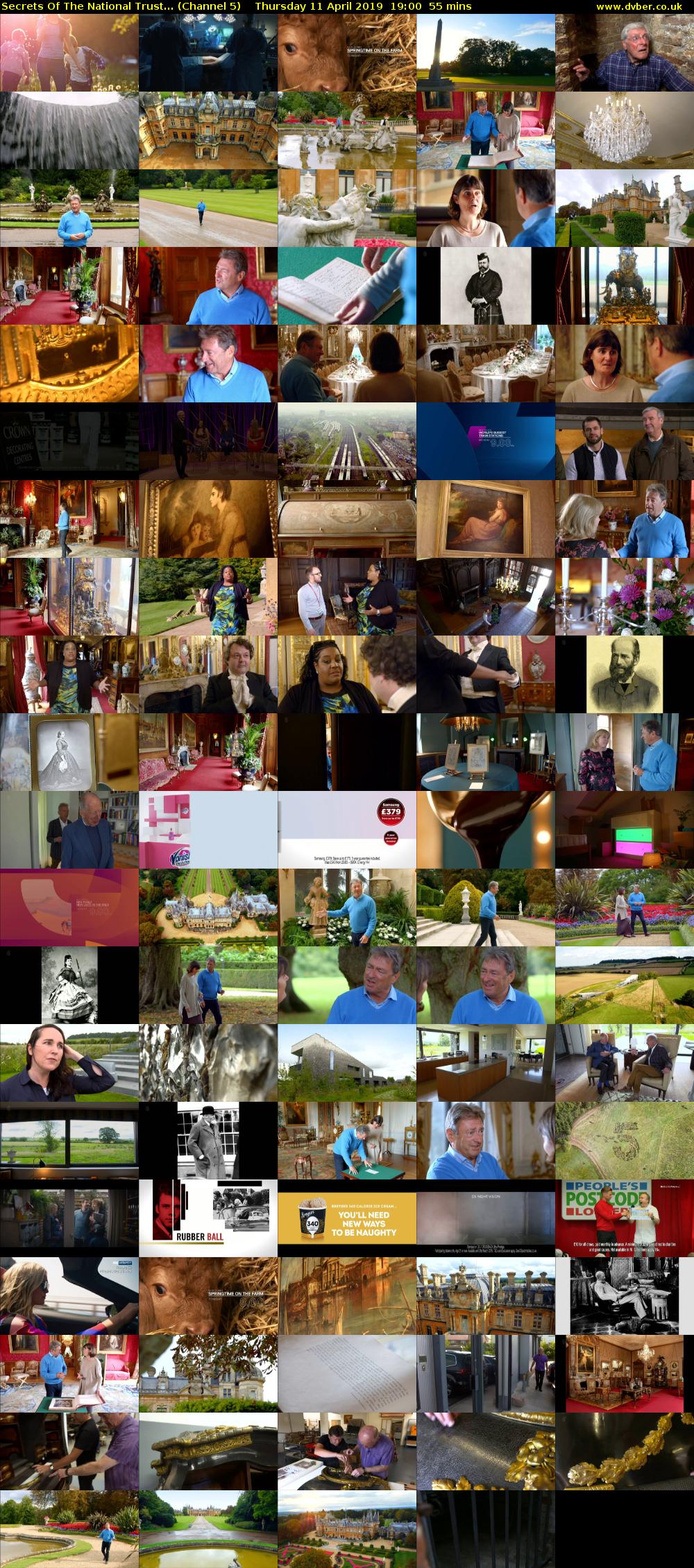 Secrets Of The National Trust... (Channel 5) Thursday 11 April 2019 19:00 - 19:55
