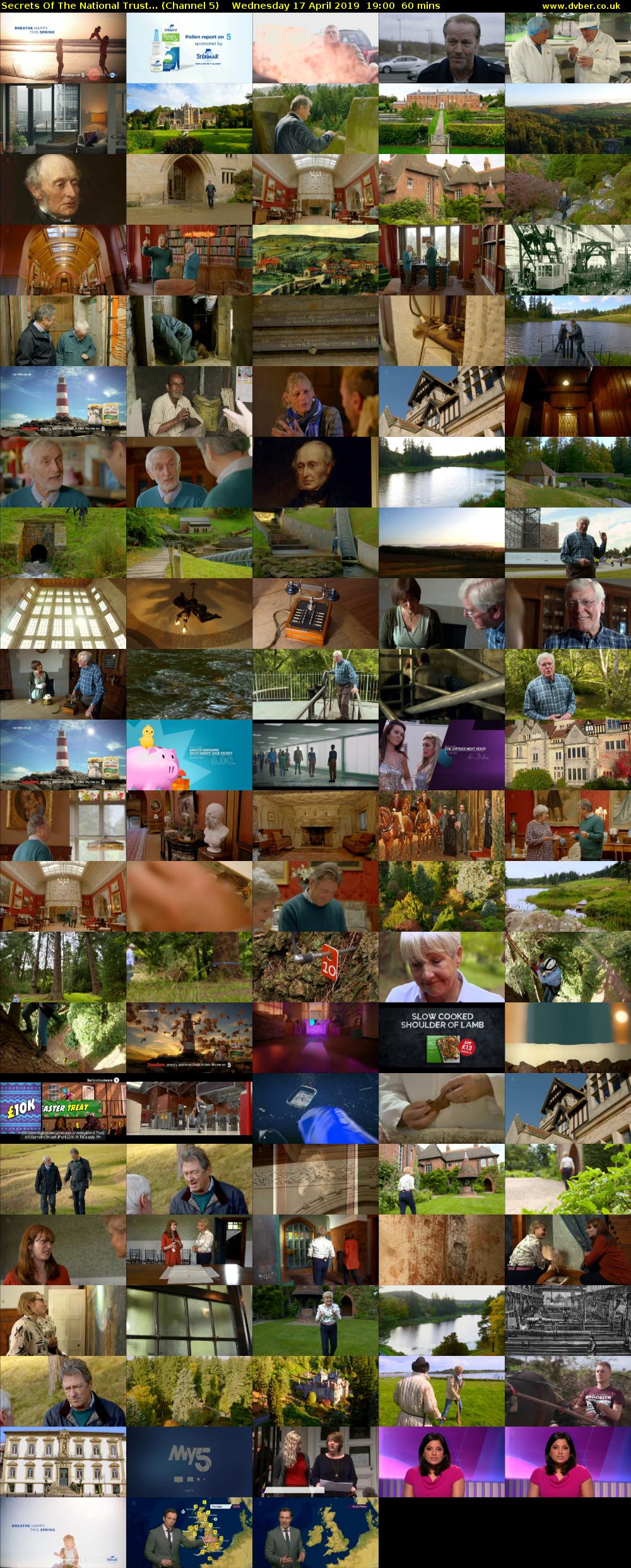 Secrets Of The National Trust... (Channel 5) Wednesday 17 April 2019 19:00 - 20:00