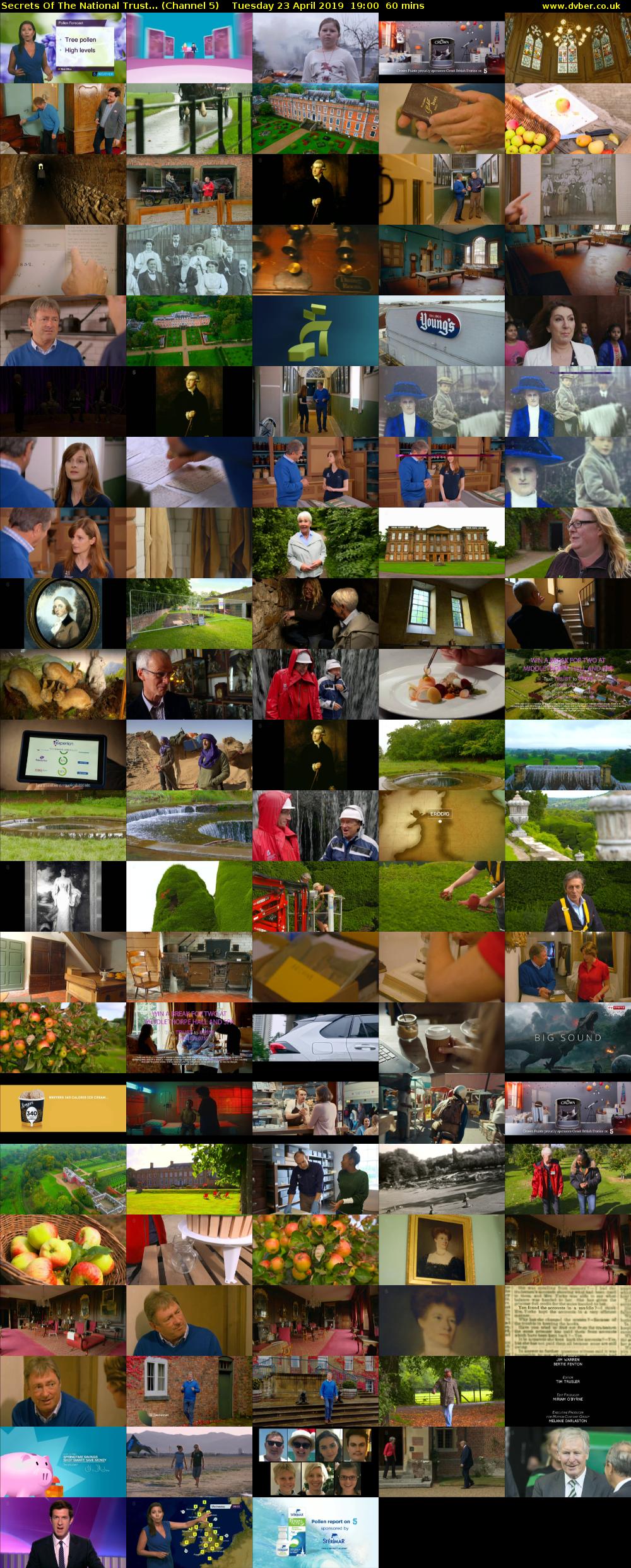 Secrets Of The National Trust... (Channel 5) Tuesday 23 April 2019 19:00 - 20:00