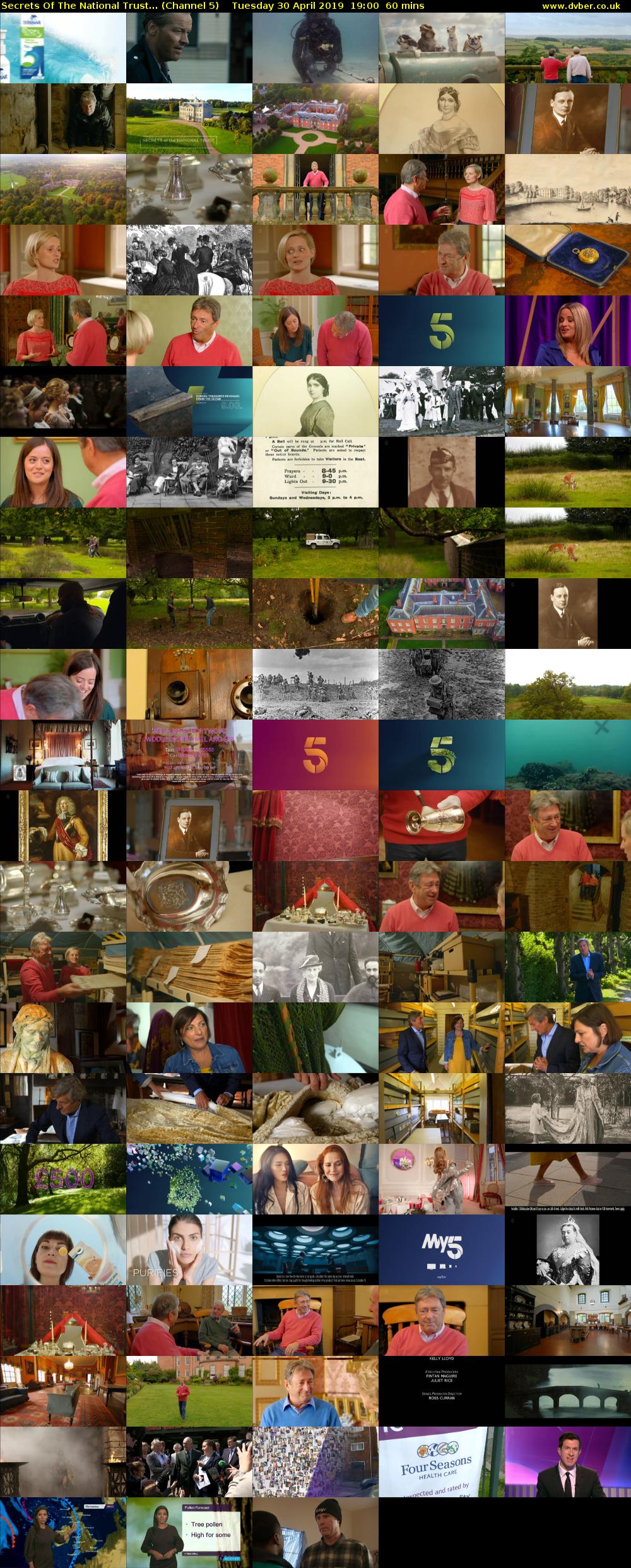 Secrets Of The National Trust... (Channel 5) Tuesday 30 April 2019 19:00 - 20:00
