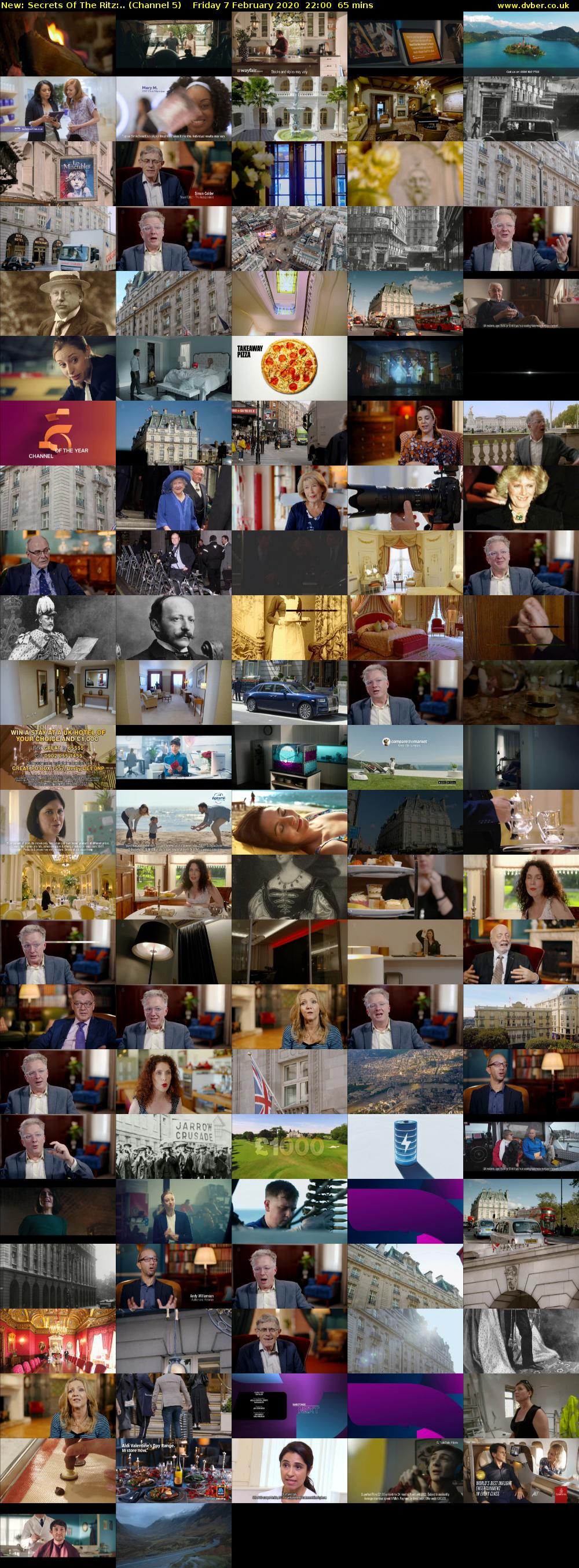 Secrets Of The Ritz:.. (Channel 5) Friday 7 February 2020 22:00 - 23:05