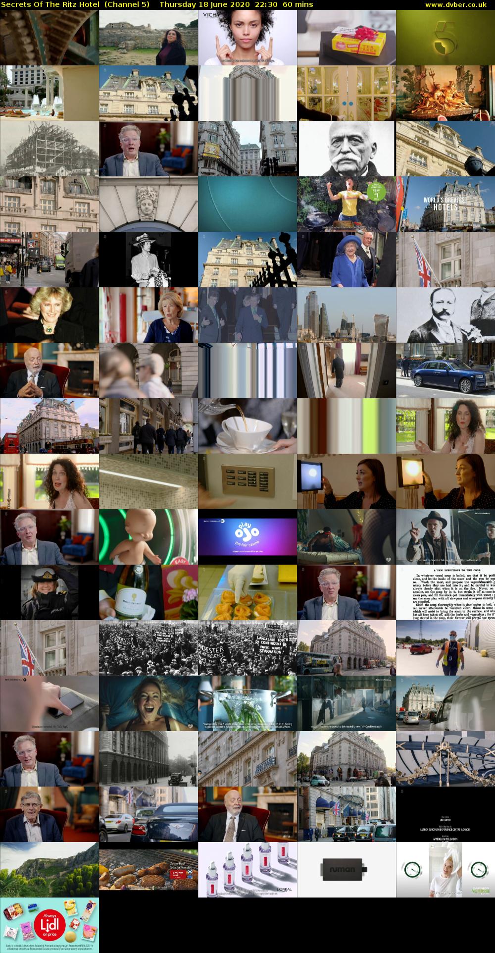 Secrets Of The Ritz Hotel  (Channel 5) Thursday 18 June 2020 22:30 - 23:30