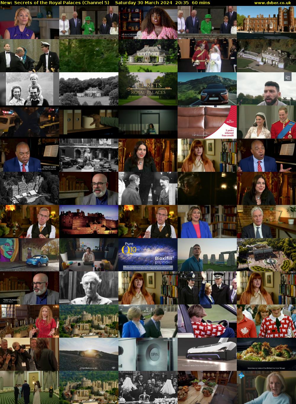 Secrets Of The Royal Palaces (Channel 5) Saturday 30 March 2024 20:35 - 21:35