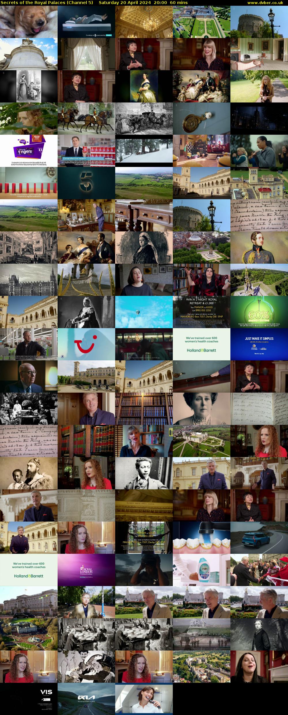 Secrets Of The Royal Palaces (Channel 5) Saturday 20 April 2024 20:00 - 21:00