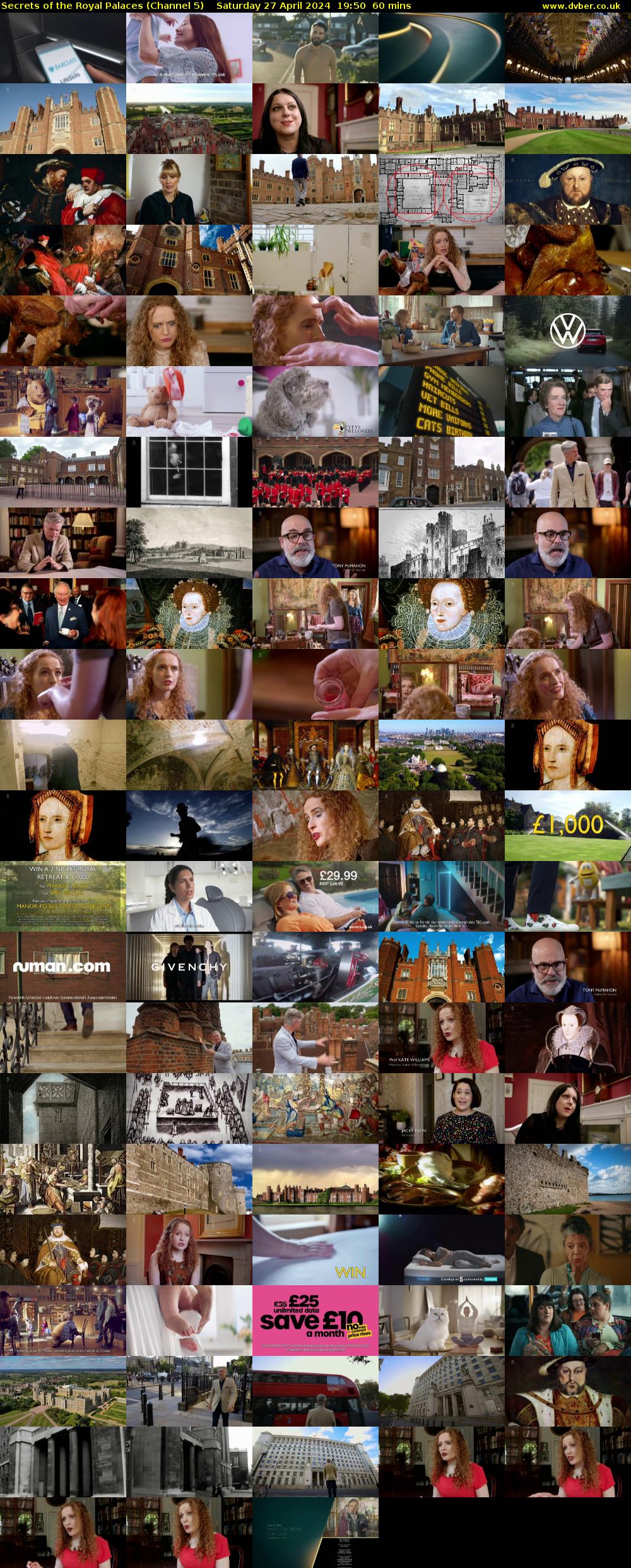 Secrets Of The Royal Palaces (Channel 5) Saturday 27 April 2024 19:50 - 20:50
