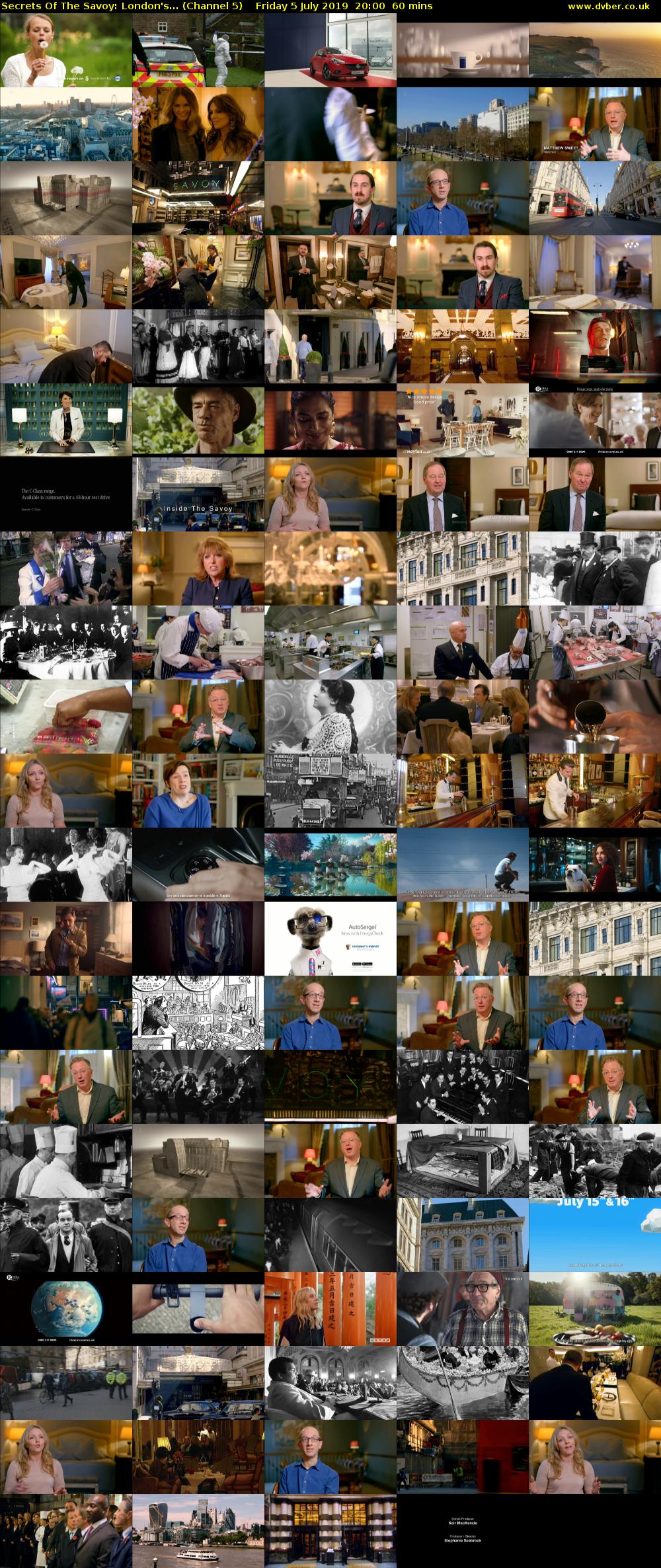 Secrets Of The Savoy: London's... (Channel 5) Friday 5 July 2019 20:00 - 21:00