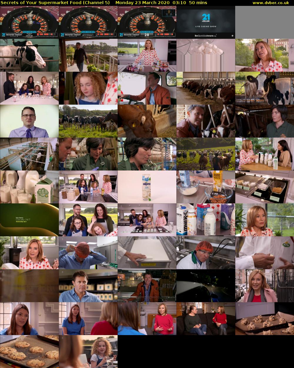 Secrets of Your Supermarket Food (Channel 5) Monday 23 March 2020 03:10 - 04:00