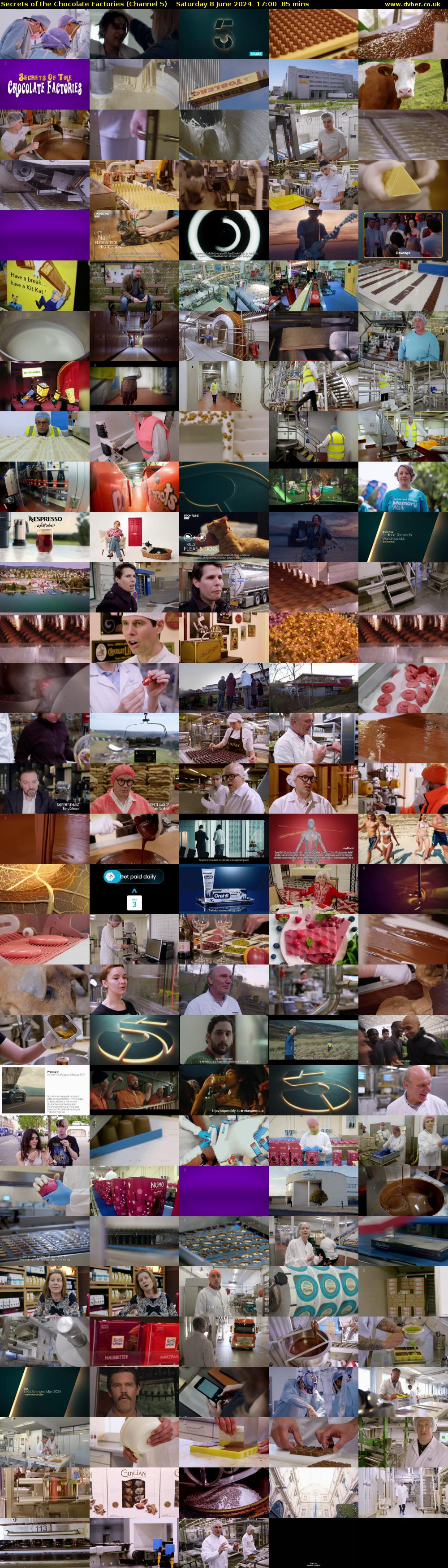 Secrets of the Chocolate Factories (Channel 5) Saturday 8 June 2024 17:00 - 18:25