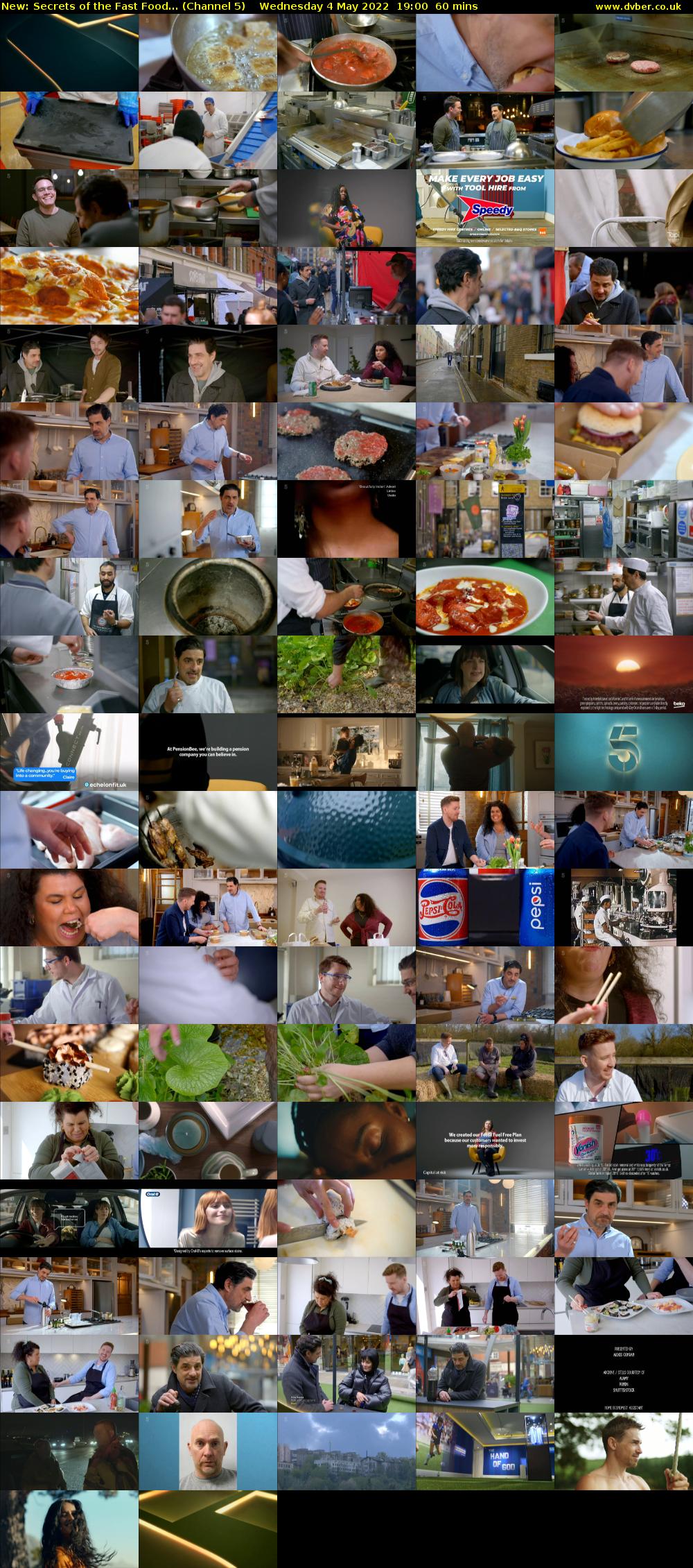 Secrets of the Fast Food... (Channel 5) Wednesday 4 May 2022 19:00 - 20:00