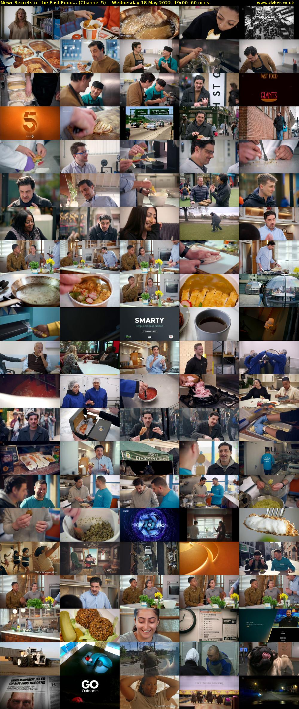 Secrets of the Fast Food... (Channel 5) Wednesday 18 May 2022 19:00 - 20:00