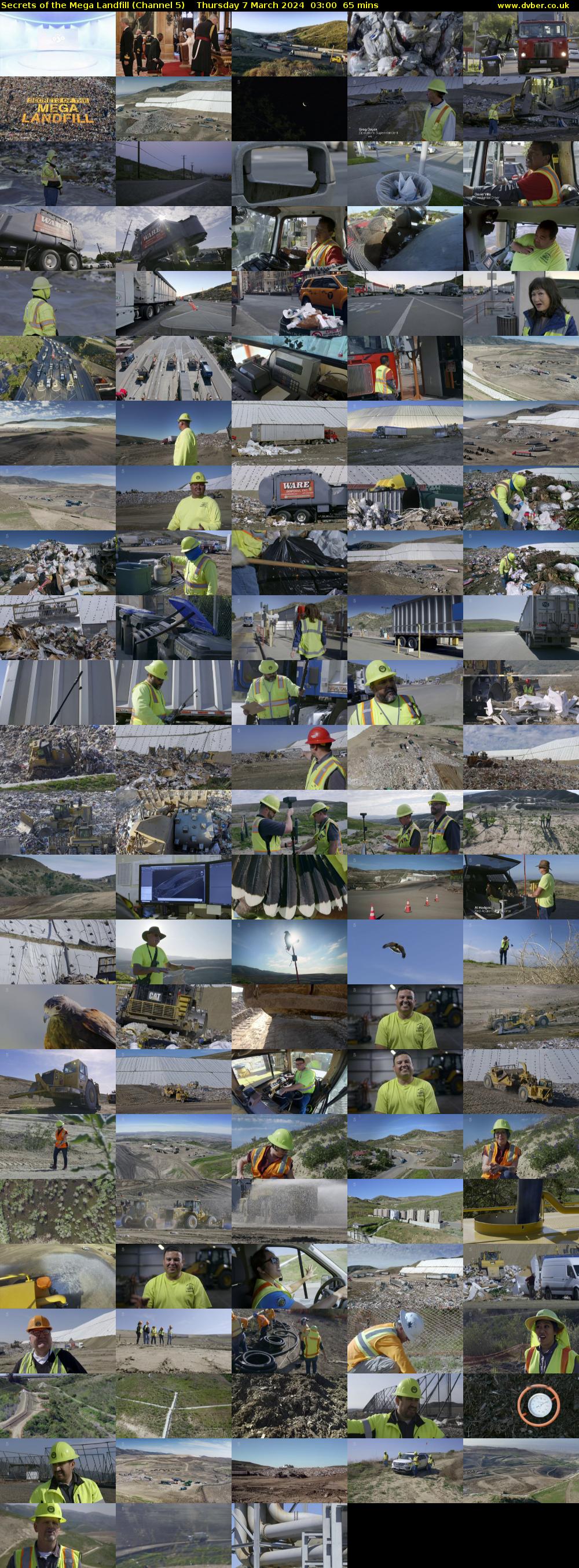 Secrets of the Mega Landfill (Channel 5) Thursday 7 March 2024 03:00 - 04:05