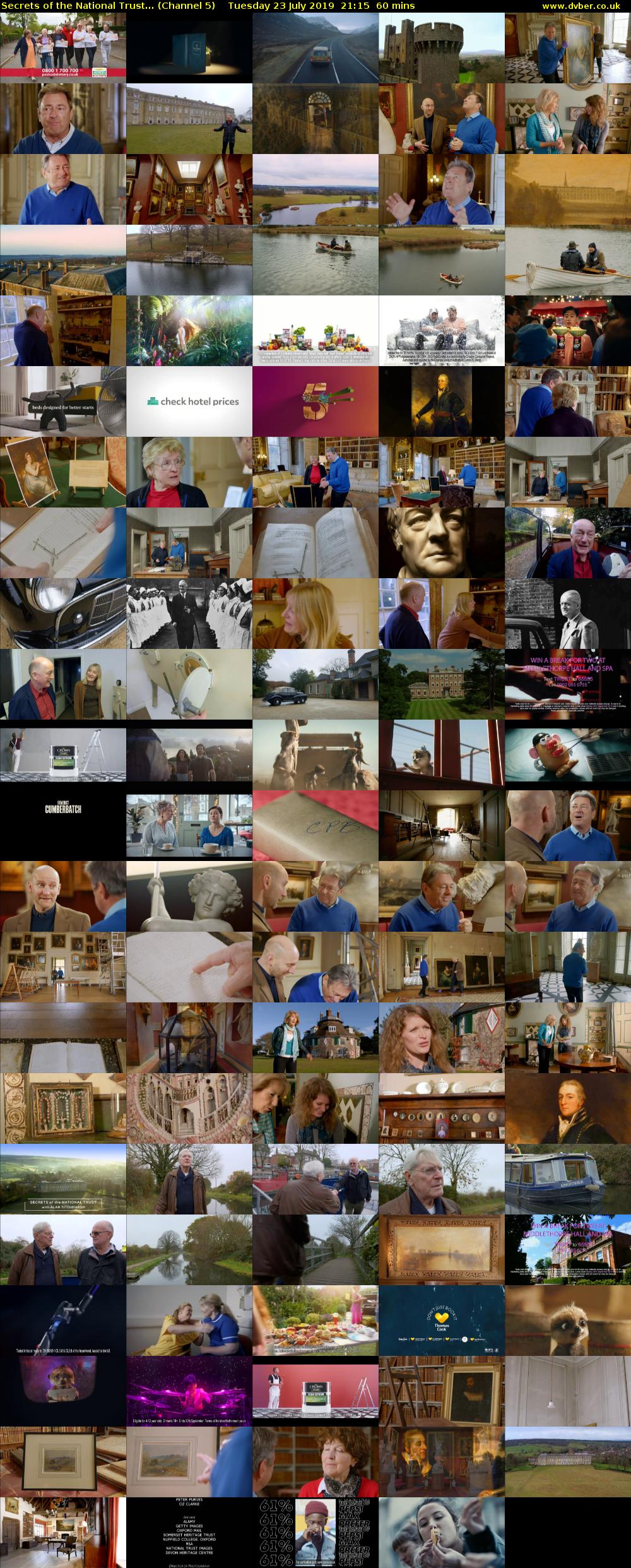 Secrets of the National Trust... (Channel 5) Tuesday 23 July 2019 21:15 - 22:15