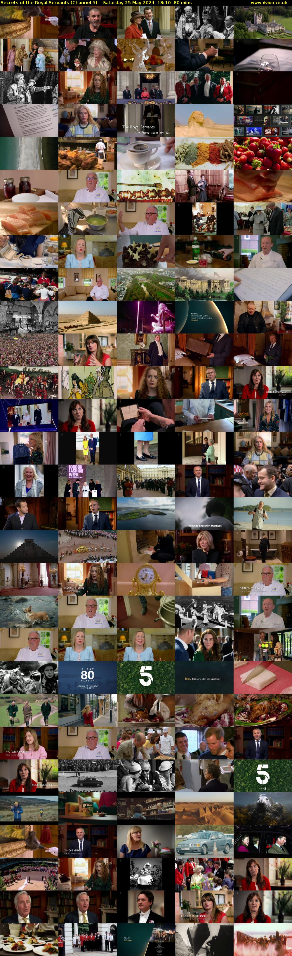 Secrets of the Royal Servants (Channel 5) Saturday 25 May 2024 18:10 - 19:30