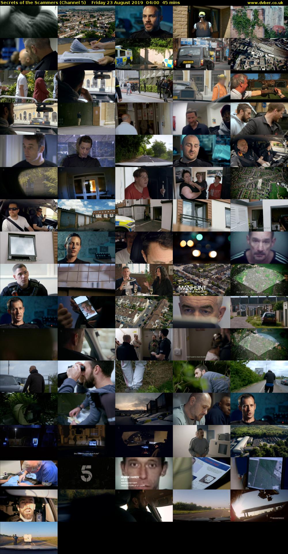 Secrets of the Scammers (Channel 5) Friday 23 August 2019 04:00 - 04:45