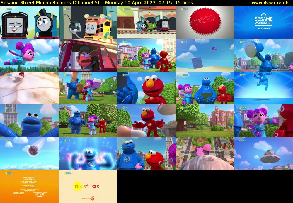 Sesame Street Mecha Builders (Channel 5) Monday 10 April 2023 07:15 - 07:30