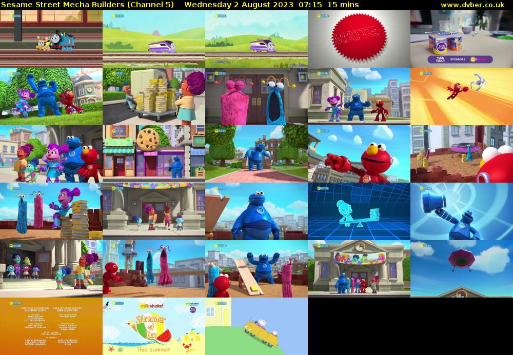 Sesame Street Mecha Builders (Channel 5) Wednesday 2 August 2023 07:15 - 07:30