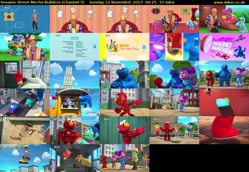 Sesame Street Mecha Builders (Channel 5) Sunday 12 November 2023 06:25 - 06:40