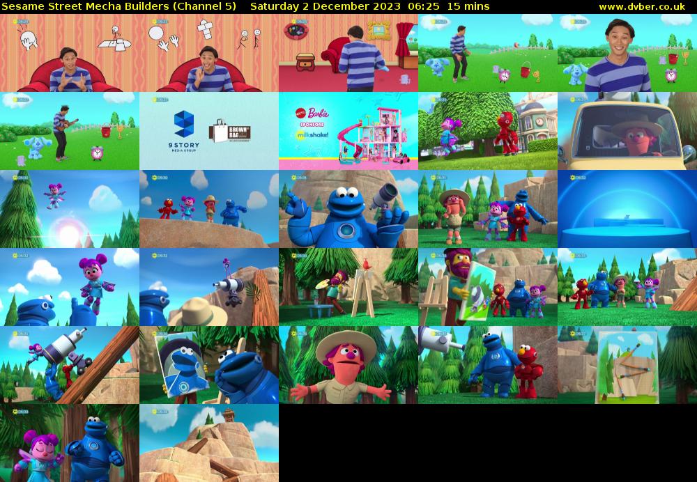 Sesame Street Mecha Builders (Channel 5) Saturday 2 December 2023 06:25 - 06:40