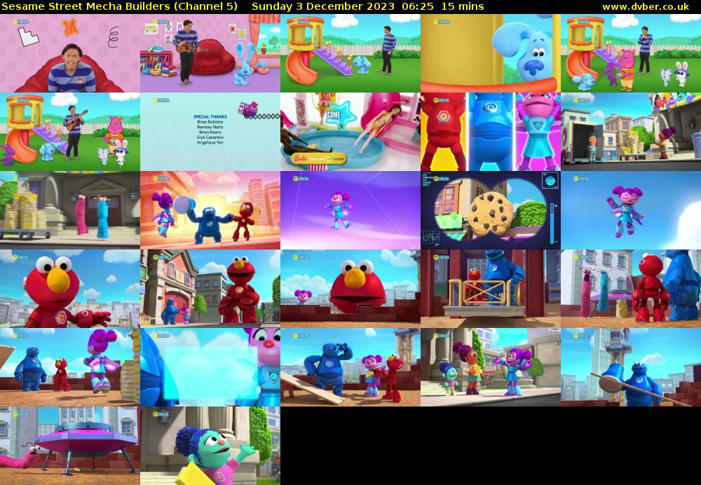 Sesame Street Mecha Builders (Channel 5) Sunday 3 December 2023 06:25 - 06:40