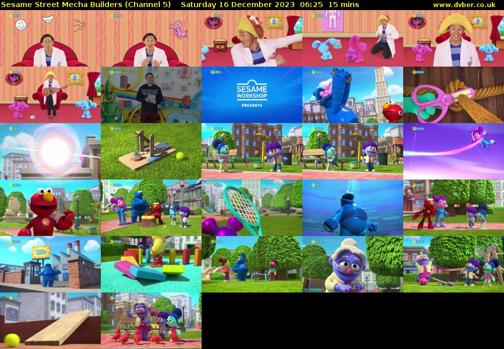 Sesame Street Mecha Builders (Channel 5) Saturday 16 December 2023 06:25 - 06:40