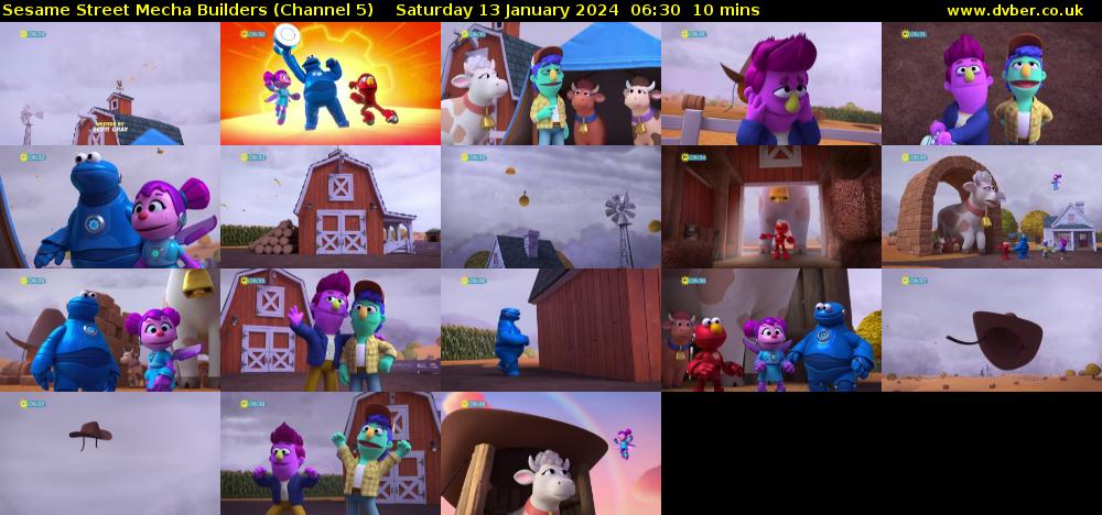 Sesame Street Mecha Builders (Channel 5) Saturday 13 January 2024 06:30 - 06:40