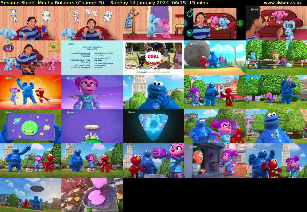 Sesame Street Mecha Builders (Channel 5) Sunday 14 January 2024 06:25 - 06:40
