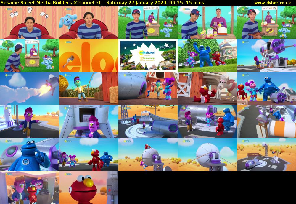 Sesame Street Mecha Builders (Channel 5) Saturday 27 January 2024 06:25 - 06:40