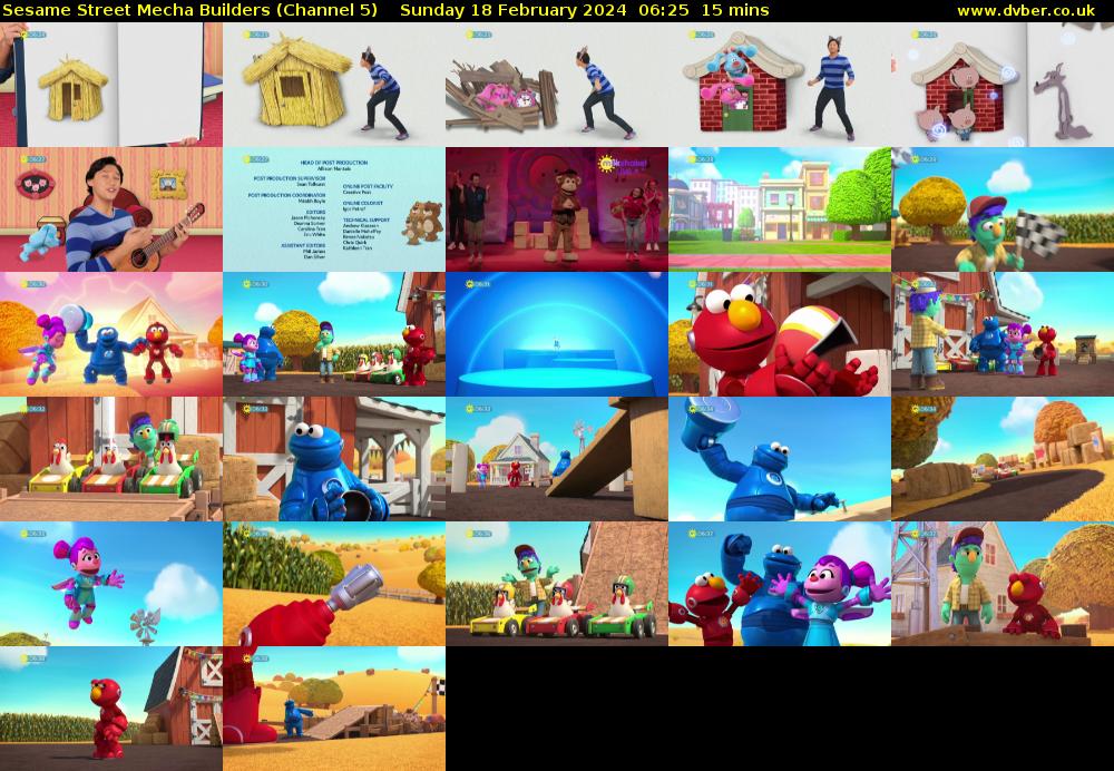 Sesame Street Mecha Builders (Channel 5) Sunday 18 February 2024 06:25 - 06:40