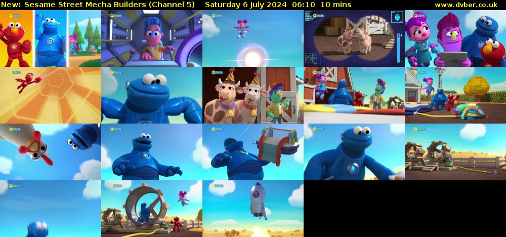 Sesame Street Mecha Builders (Channel 5) Saturday 6 July 2024 06:10 - 06:20