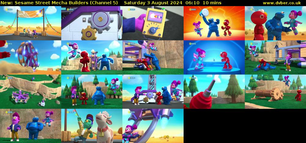Sesame Street Mecha Builders (Channel 5) Saturday 3 August 2024 06:10 - 06:20